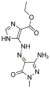 ETHYL 5-[(2E)-2-(3-AMINO-1-METHYL-5-OXO-1,5-DIHYDRO-4H-PYRAZOL-4-YLIDENE)HYDRAZINO]-1H-IMIDAZOLE-4-CARBOXYLATE Struktur