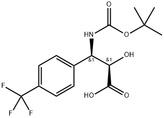 N-BOC-(2R,3R)-3-AMINO-2-HYDROXY-3-(4-TRIFLUOROMETHYL-PHENYL)-PROPIONIC ACID Struktur