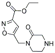 5-(2-OXO-PIPERAZIN-1-YLMETHYL)-ISOXAZOLE-3-CARBOXYLIC ACID ETHYL ESTER Struktur