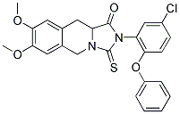 2-(5-CHLORO-2-PHENOXYPHENYL)-7,8-DIMETHOXY-3-THIOXO-2,3,10,10A-TETRAHYDROIMIDAZO[1,5-B]ISOQUINOLIN-1(5H)-ONE Struktur