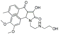 5-(3,4-DIMETHOXYPHENYL)-3-HYDROXY-1-{2-[(2-HYDROXYETHYL)AMINO]ETHYL}-4-(4-METHYLBENZOYL)-1,5-DIHYDRO-2H-PYRROL-2-ONE Struktur