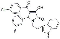 1-(2-(1H-INDOL-3-YL)ETHYL)-4-(4-CHLOROBENZOYL)-5-(3-FLUOROPHENYL)-3-HYDROXY-1H-PYRROL-2(5H)-ONE Struktur