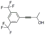 4-[3,5-BIS(TRIFLUOROMETHYL)PHENYL]-3-BUTYN-2-OL Struktur