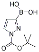 1-TERT-BUTYLOXYCARBONYL-PYRRAZOLE-3-BORIC ACID Struktur