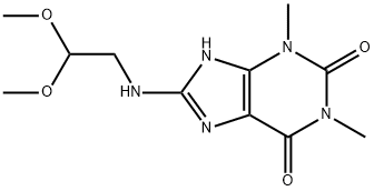 8-[(2,2-DIMETHOXYETHYL)AMINO]-1,3-DIMETHYL-3,7-DIHYDRO-1H-PURINE-2,6-DIONE Struktur