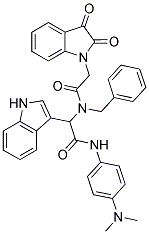 N-BENZYL-N-(2-(4-(DIMETHYLAMINO)PHENYLAMINO)-1-(1H-INDOL-3-YL)-2-OXOETHYL)-2-(2,3-DIOXOINDOLIN-1-YL)ACETAMIDE Struktur