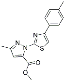 METHYL 3-METHYL-1-[4-(4-METHYLPHENYL)-1,3-THIAZOL-2-YL]-1H-PYRAZOLE-5-CARBOXYLATE Struktur