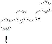 3-[6-((BENZYLAMINO)METHYL)PYRIDIN-2-YL]BENZONITRILE Struktur