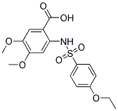 2-[[(4-ETHOXYPHENYL)SULFONYL]AMINO]-4,5-DIMETHOXYBENZOIC ACID Struktur