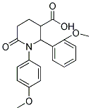 2-(2-METHOXYPHENYL)-1-(4-METHOXYPHENYL)-6-OXOPIPERIDINE-3-CARBOXYLIC ACID Struktur