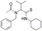 N-BENZYL-N-(1-[(CYCLOHEXYLAMINO)CARBOTHIOYL]-2-METHYLPROPYL)ACETAMIDE Struktur