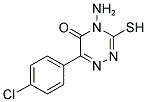 4-AMINO-6-(4-CHLORO-PHENYL)-3-MERCAPTO-4H-[1,2,4]TRIAZIN-5-ONE Struktur