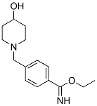 4-(4-HYDROXY-PIPERIDIN-1-YLMETHYL)-BENZIMIDIC ACID ETHYL ESTER Struktur