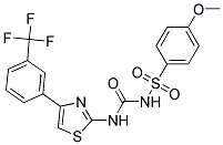 4-METHOXY-N-[({4-[3-(TRIFLUOROMETHYL)PHENYL]-1,3-THIAZOL-2-YL}AMINO)CARBONYL]BENZENESULFONAMIDE Struktur