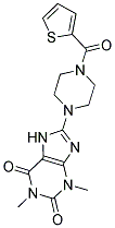 1,3-DIMETHYL-8-[4-(THIEN-2-YLCARBONYL)PIPERAZIN-1-YL]-3,7-DIHYDRO-1H-PURINE-2,6-DIONE Struktur