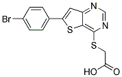 [[6-(4-BROMOPHENYL)THIENO[3,2-D]PYRIMIDIN-4-YL]THIO]ACETIC ACID Struktur