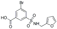 3-BROMO-5-[(FURAN-2-YLMETHYL)-SULFAMOYL]-BENZOIC ACID Struktur