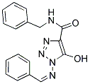 N-BENZYL-5-HYDROXY-1-{[(1Z)-PHENYLMETHYLENE]AMINO}-1H-1,2,3-TRIAZOLE-4-CARBOXAMIDE Struktur