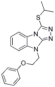 3-ISOPROPYLSULFANYL-9-(2-PHENOXY-ETHYL)-9H-BENZO[4,5]IMIDAZO[2,1-C][1,2,4]TRIAZOLE Struktur