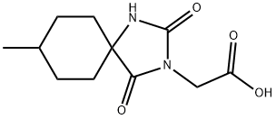 (8-METHYL-2,4-DIOXO-1,3-DIAZA-SPIRO[4.5]DEC-3-YL)-ACETIC ACID Struktur