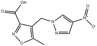 5-METHYL-4-(1H-PYRAZOL-1-YLMETHYL)ISOXAZOLE-3-CARBOXYLIC ACID Struktur