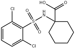 1-([(2,6-DICHLOROPHENYL)SULFONYL]AMINO)CYCLOHEXANECARBOXYLIC ACID Struktur