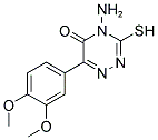 4-AMINO-6-(3,4-DIMETHOXY-PHENYL)-3-MERCAPTO-4H-[1,2,4]TRIAZIN-5-ONE Struktur