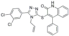 3-(4-ALLYL-5-(3,4-DICHLOROPHENYL)-4H-1,2,4-TRIAZOL-3-YLTHIO)-4-PHENYLQUINOLIN-2(1H)-ONE Struktur