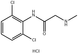 N-(2,6-DICHLOROPHENYL)-2-(METHYLAMINO)ACETAMIDE HYDROCHLORIDE Struktur