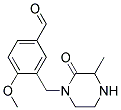 4-METHOXY-3-[(3-METHYL-2-OXOPIPERAZIN-1-YL)METHYL]BENZALDEHYDE Struktur