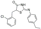 (2Z)-5-(2-CHLOROBENZYL)-2-[(4-ETHYLPHENYL)IMINO]-1,3-THIAZOLIDIN-4-ONE Struktur