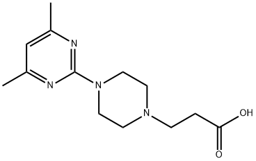 3-[4-(4,6-DIMETHYL-PYRIMIDIN-2-YL)-PIPERAZIN-1-YL]-PROPIONIC ACID Struktur