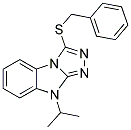 3-BENZYLSULFANYL-9-ISOPROPYL-9H-BENZO[4,5]IMIDAZO[2,1-C][1,2,4]TRIAZOLE Struktur