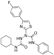 N~1~-(4-METHYLPHENYL)-1-[4-(4-FLUOROPHENYL)-1,3-THIAZOL-2-YL]-N~2~-CYCLOHEXYL-1,2-HYDRAZINEDICARBOXAMIDE Struktur