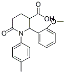 2-(2-METHOXYPHENYL)-1-(4-METHYLPHENYL)-6-OXOPIPERIDINE-3-CARBOXYLIC ACID Struktur