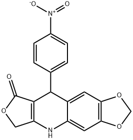 9-(4-NITROPHENYL)-6,9-DIHYDRO[1,3]DIOXOLO[4,5-G]FURO[3,4-B]QUINOLIN-8(5H)-ONE Struktur