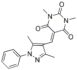 5-[(3,5-DIMETHYL-1-PHENYL-1H-PYRAZOL-4-YL)METHYLENE]-1,3-DIMETHYLPYRIMIDINE-2,4,6(1H,3H,5H)-TRIONE Struktur