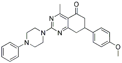 7-(4-METHOXYPHENYL)-4-METHYL-2-(4-PHENYLPIPERAZIN-1-YL)-7,8-DIHYDROQUINAZOLIN-5(6H)-ONE Struktur