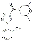 2-{4-[(2,6-DIMETHYLMORPHOLIN-4-YL)CARBONOTHIOYL]-1H-1,2,3-TRIAZOL-1-YL}PHENOL Struktur