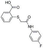 2-([2-[(4-FLUOROPHENYL)AMINO]-2-OXOETHYL]THIO)BENZOIC ACID Struktur