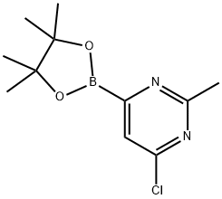 6-CHLORO-2-METHYLPYRIMIDINE-4-BORONIC ACID PINACOL ESTER Struktur