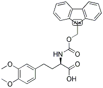 (R)-4-(3,4-DIMETHOXY-PHENYL)-2-(9H-FLUOREN-9-YLMETHOXYCARBONYLAMINO)-BUTYRIC ACID Struktur