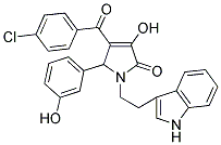 1-(2-(1H-INDOL-3-YL)ETHYL)-4-(4-CHLOROBENZOYL)-3-HYDROXY-5-(3-HYDROXYPHENYL)-1H-PYRROL-2(5H)-ONE Struktur