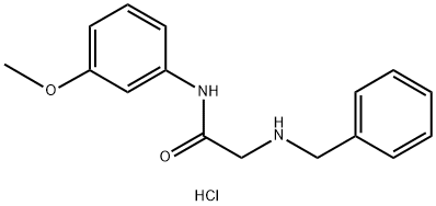 2-BENZYLAMINO-N-(3-METHOXY-PHENYL)-ACETAMIDEHYDROCHLORIDE Struktur