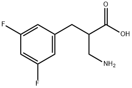 2-AMINOMETHYL-3-(3,5-DIFLUORO-PHENYL)-PROPIONIC ACID Struktur