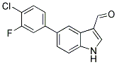 5-(4-CHLORO-3-FLUOROPHENYL)-1H-INDOLE-3-CARBALDEHYDE Struktur