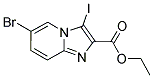 6-BROMO-3-IODO-IMIDAZO[1,2-A]PYRIDINE-2-CARBOXYLIC ACID ETHYL ESTER Struktur