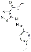 ETHYL 5-[(2E)-2-(4-ETHYLBENZYLIDENE)HYDRAZINO]-1,2,3-THIADIAZOLE-4-CARBOXYLATE Struktur