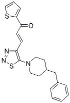 (2E)-3-[5-(4-BENZYLPIPERIDIN-1-YL)-1,2,3-THIADIAZOL-4-YL]-1-THIEN-2-YLPROP-2-EN-1-ONE Struktur