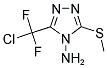 3-[CHLORO(DIFLUORO)METHYL]-5-(METHYLSULFANYL)-4H-1,2,4-TRIAZOL-4-AMINE Struktur